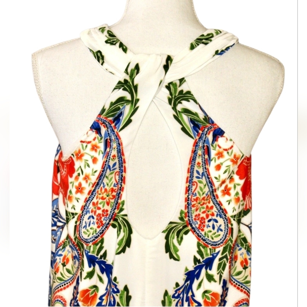 Gianni Bini Silky Lined Floral Mini Dress Multi-Color Size M - Picture 6 of 10